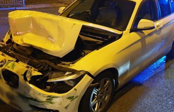 Police ‘lost for words’ as woman tries to drive smashed up BMW home after crash