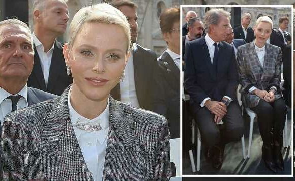 Princess Charlene wears Louis Vuitton outfit for Paris Fashion Week