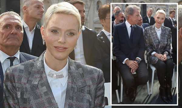 Princess Charlene wears Louis Vuitton outfit for Paris Fashion Week