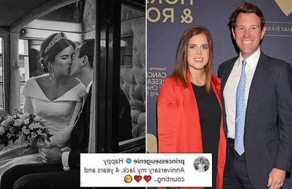 Princess Eugenie posts romantic anniversary note to Jack Brooksbank