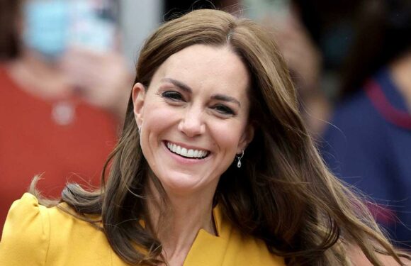 Princess Kate electrifies in pussybow shirt and heels for touching visit