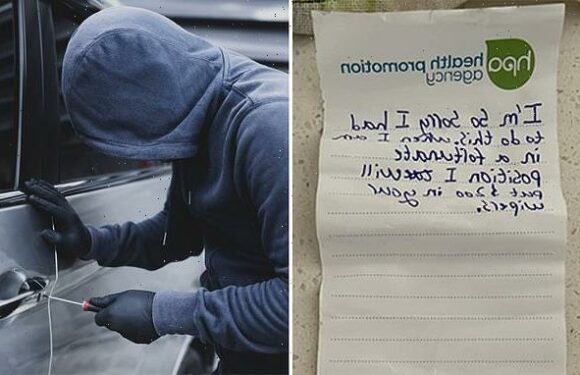 Read the heartbreaking note a desperate thief left his victims