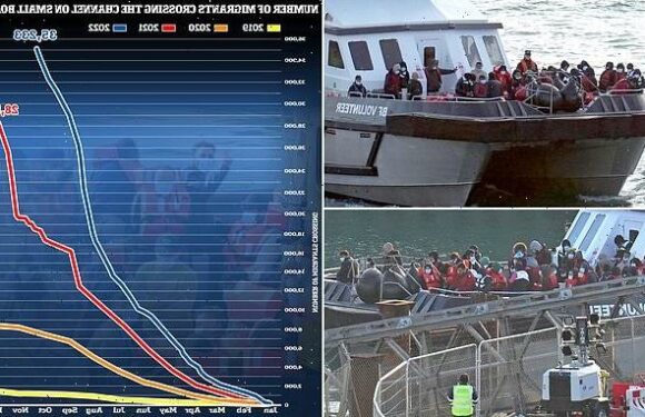 Record-breaking 35,233 migrants have arrived in Britain so far in 2022