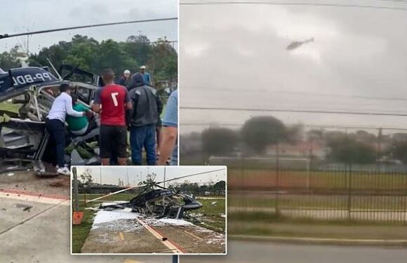 Residents rescue pilot and mechanic from helicopter wreckage