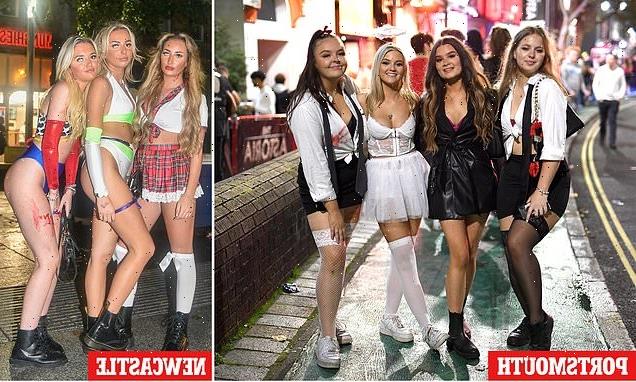 Revellers paint the town red during spooktacular Halloween booze-up