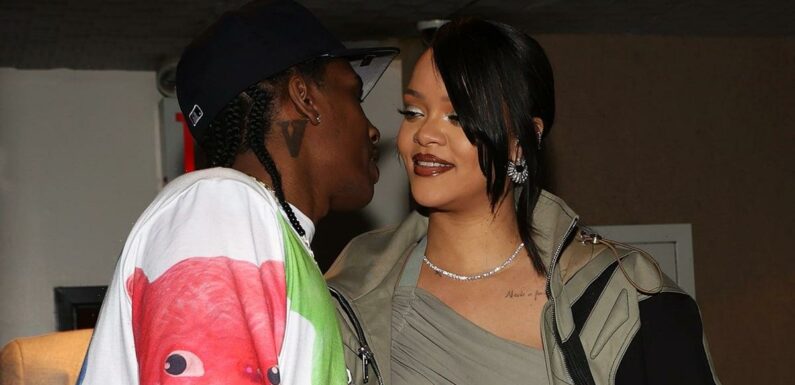 Rihanna Chose a Thigh-High Slit Dress For A$AP Rocky's Birthday Dinner
