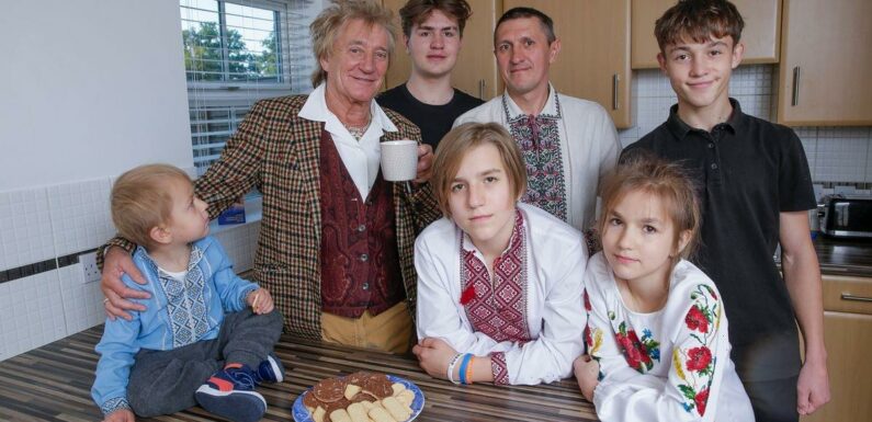 Rod Stewart rents home for Ukrainian refugee family-of-seven and pays the bills too