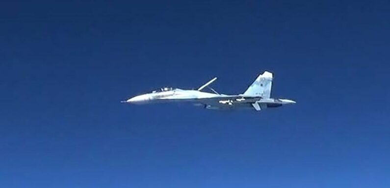 Russian jets ‘released a missile in the vicinity of the RAF’ over Black Sea