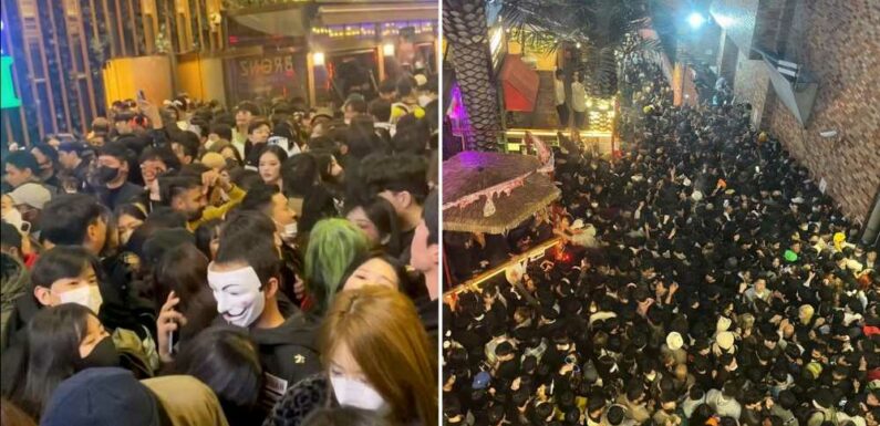 Seoul Halloween crush: Chilling pic shows 100,000 revellers rammed into 12ft alley as 153 dead in stampede | The Sun