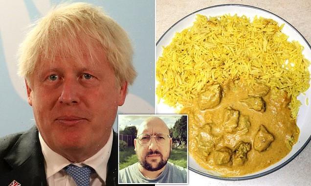 Shocked curry fan spots the face of Boris Johnson in his korma