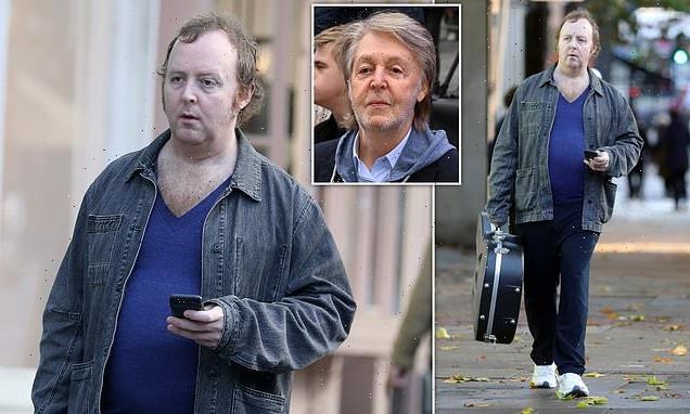Sir Paul McCartney's lookalike son James, 45, cuts a casual figure