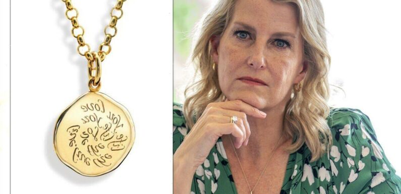 Sophie’s pendant with ‘optimistic’ message connects her to the Queen