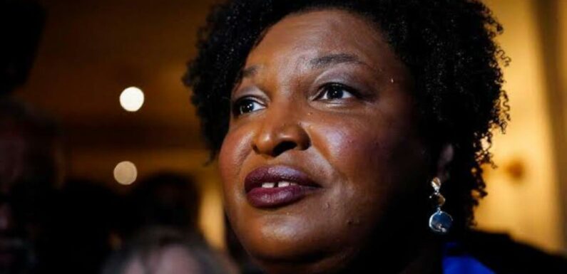 Stacey Abrams Takes Over Latto Stage Show With ‘My Body, My Choice’ Sign In Atlanta