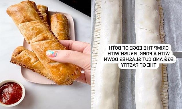Woman makes delicious homemade Greggs sausage rolls in the air fryer