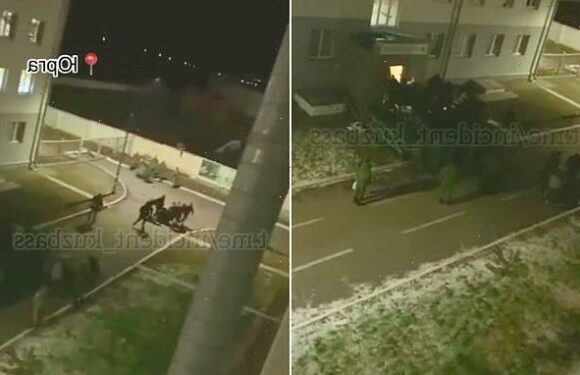 'Drunk' Russian conscripts batter each other in brawl at barracks