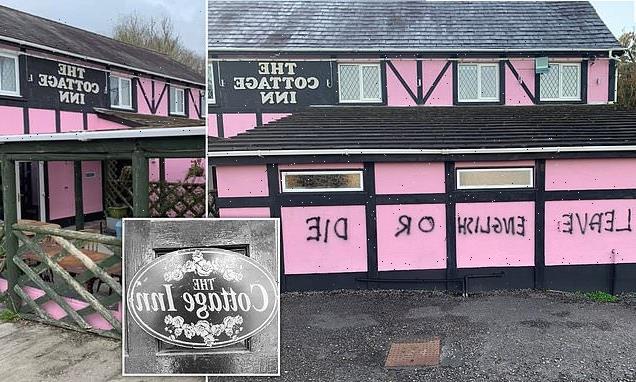 'Leave English or die': Threat is sprayed on walls of pub in Wales