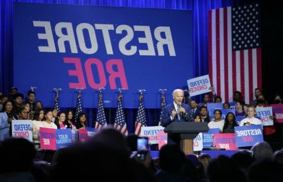 ‘Restore Roe’: Joe Biden pledges abortion protection in countdown to midterms