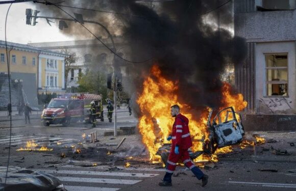 ‘Russians think it will help them’: Kyiv hit by kamikaze drones