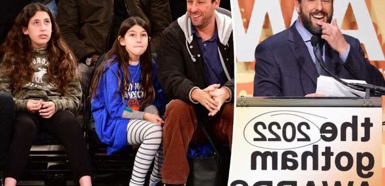 Adam Sandler roasts daughters Sadie and Sunny in hilarious Gotham Awards speech