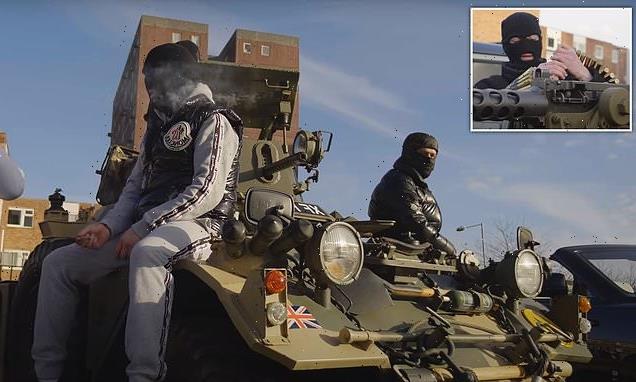 Albanian rappers drove an armoured vehicle around a UK housing estate