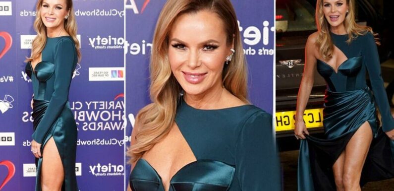 Amanda Holden, 51, turns heads in thigh-split dress in leggy display