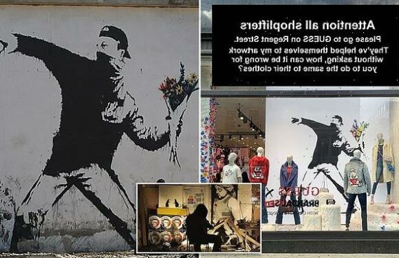 Bansky urges fans to STEAL from Regent Street shop for using his art