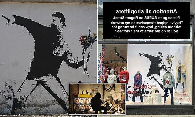 Bansky urges fans to STEAL from Regent Street shop for using his art