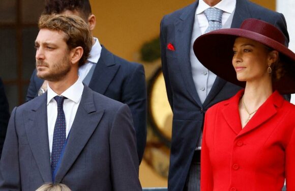 Beatrice Borromeo is a vision in red during Monaco National Day