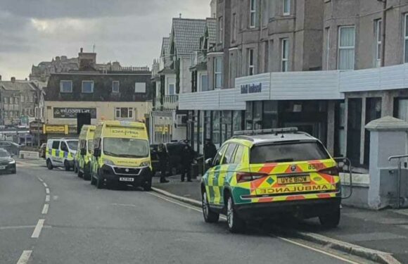 Beresford Hotel in Newquay surrounded by cops & ambulance staff after ‘incident’ at lodge that's housing asylum seekers | The Sun