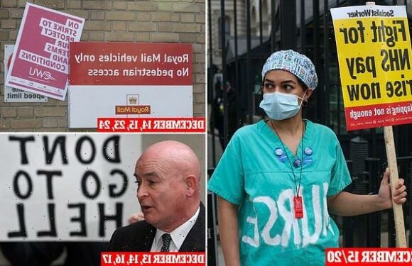 Britain's Christmas woe: No trains, no post and now NURSES plan strike