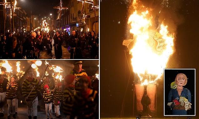 Britons burn effigy of Liz Truss on Bonfire Night