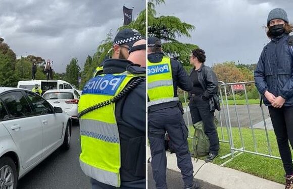 Climate change protesters kick off Melbourne Cup chaos