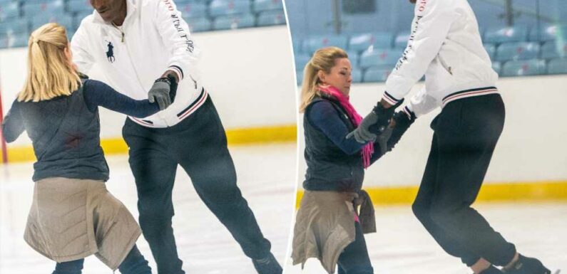 Dancing on Ice's John Fashanu looks terrified as he tries daring move in training | The Sun