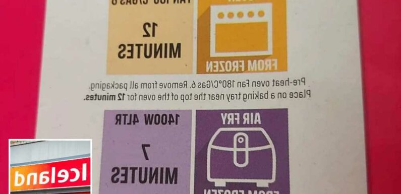 Foodies go wild as they discover Iceland are now putting air fryer cooking instructions on the back of their products | The Sun