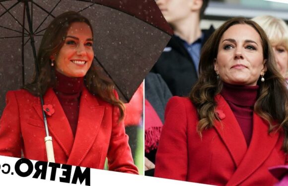 Get Kate Middleton's red Rugby League World Cup look