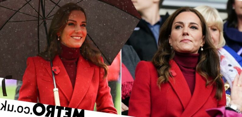 Get Kate Middleton's red Rugby League World Cup look