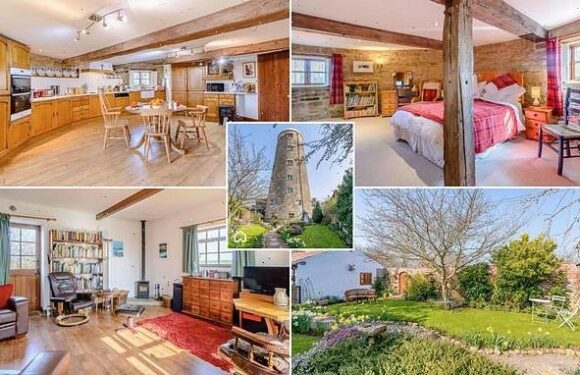 Grade II listed converted WINDMILL goes on the market for £800k