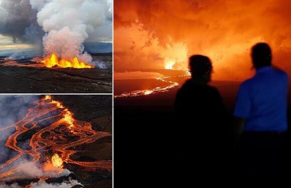 Hawaii volcano eruption has some on alert, draws onlookers