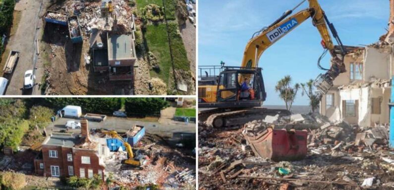 Heartbroken couple forced to tear down £2m mansion to stop it falling into sea & neighbours fear their homes are next | The Sun
