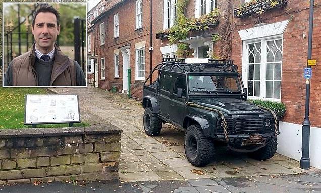 Homeowner at war with locals after parking Land Rover on church path