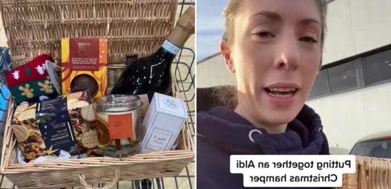 I made a Christmas hamper from Aldi on a budget and it looks so posh – here’s everything I put in | The Sun