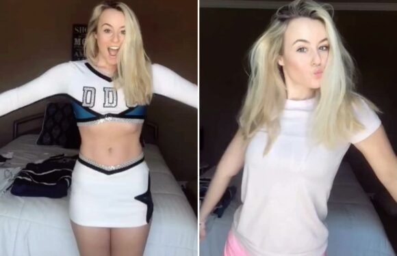 I tried on my old cheerleading uniforms and can still fit into one I wore when I was nine – I can't believe it | The Sun