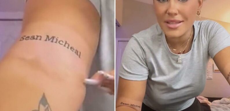 I wanted a tattoo of my son's name but didn't realise the epic fail until it was way too late, it’s so awkward | The Sun