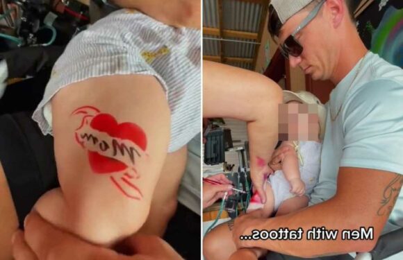 I'm a tatted up dad and took my baby son to get his first 'inking' – people slam me but I think it looks super cute | The Sun
