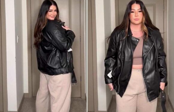 I'm plus size and found the perfect faux leather jacket from ASOS – it goes up to a size 30 too | The Sun