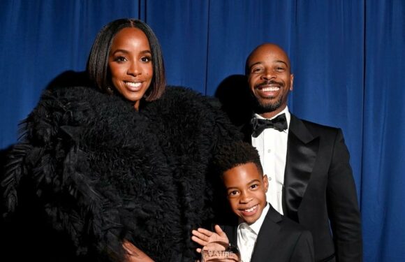 Kelly Rowland Hits the amfAR Gala Red Carpet With Son Titan and Husband Tim