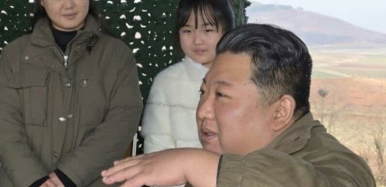 Kim Jong-un reveals daughter for the first time at ballistic missile test
