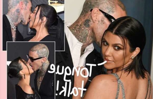 Kourtney Kardashian Reveals Oddly Practical Reason Why She Tongue-Kisses Travis Barker At Red Carpet Events!