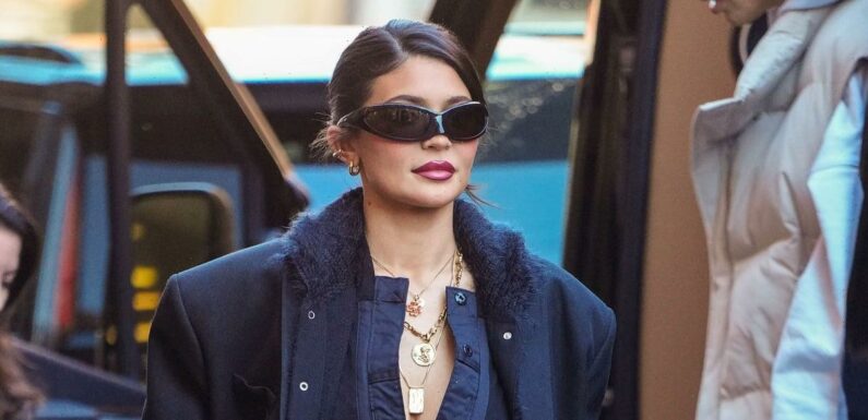 Kylie Jenner Puts a Sultry Spin on the Cardigan By Undoing All the Buttons