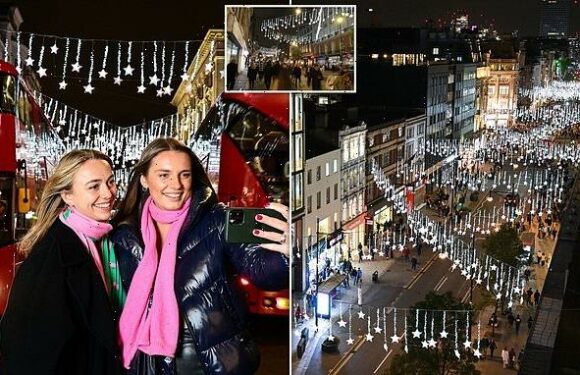 London's annual Christmas lights will be on for reduced hours